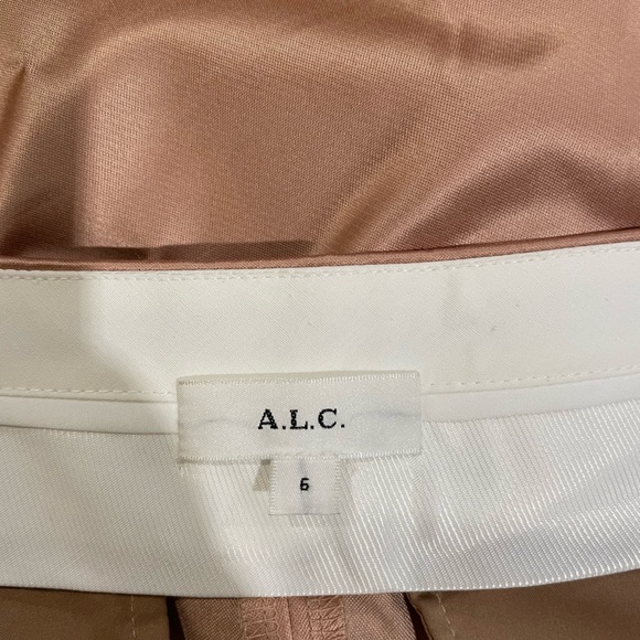 ALC FORD Satin Pants in Blush. Size 6 - Picture 6 of 8